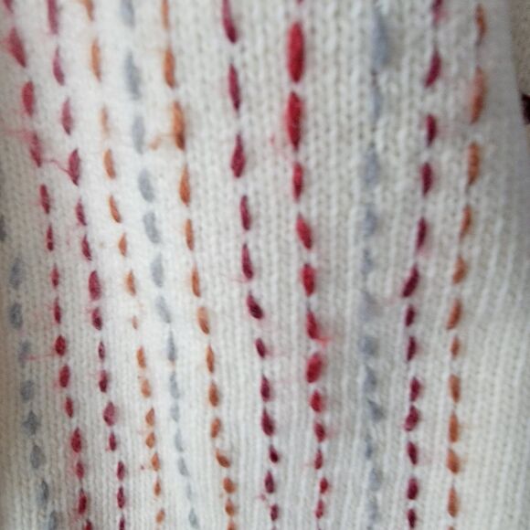 sundance women's Victoria Embroidered Cardigan size M Fair Isle Western Boho - Picture 5 of 6